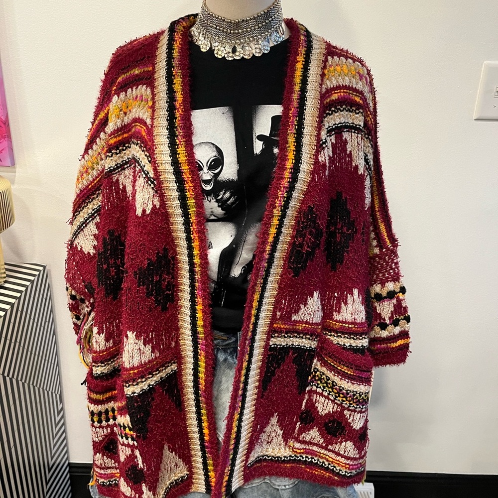 Multicolor Patterned Women Sweater
